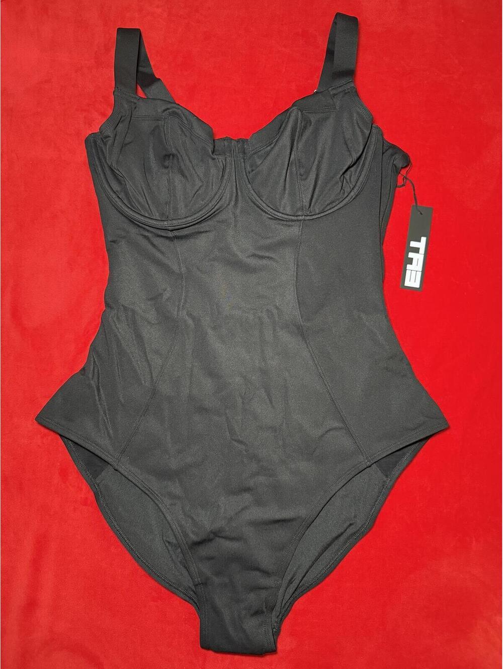 TA3 Lifty Black Underwire One Piece Swimsuit Size Large Reg/Long J/K Cup NWT - Picture 7 of 10
